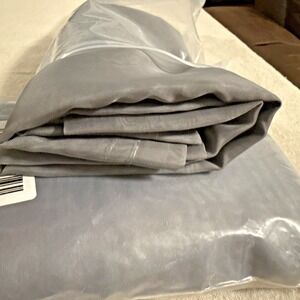 Sheer Curtains 45 Inch Long 2 Panels, Light 42"W x 45"L (Pack of 2) Light Grey